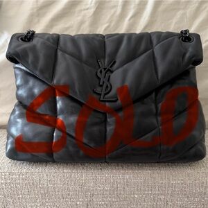 Yves Saint Laurent Black Quilted Shoulder Bag